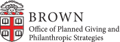 Brown Logo,Shield to the left, tagline reads Office of Planned Giving and Philanthropic strategies